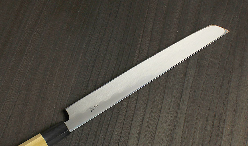 楽天市場】青二（紋鍛） 刺身先丸 270mm 實光包丁(堺包丁) 贈り物