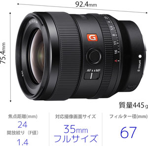 楽天市場】ソニー FE 24mm F1.4 GM SEL24F14GM ※Eマウント用レンズ
