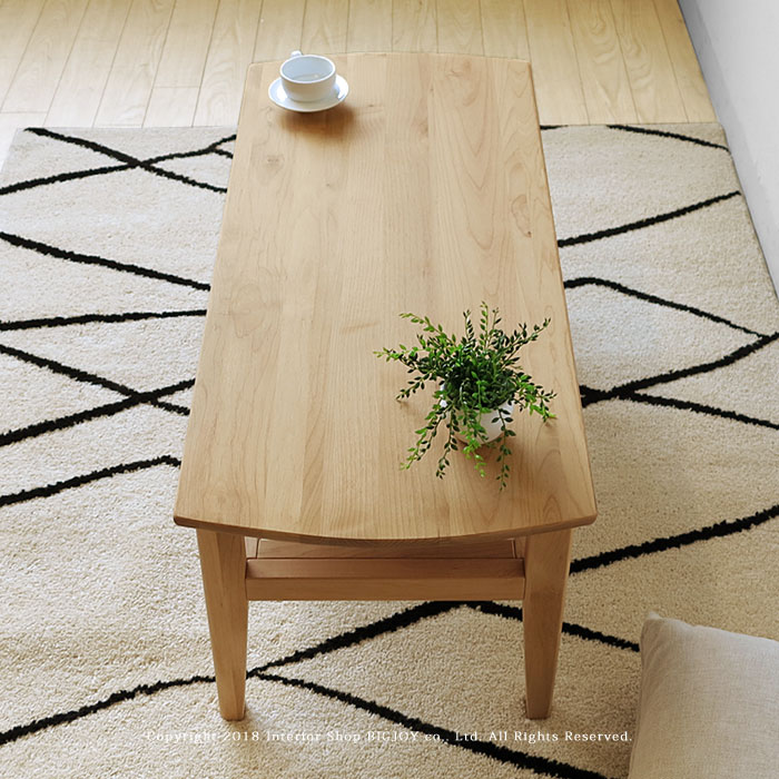 楽天市場】幅102cm アルダー材 アルダー無垢材 木製 収納棚付きロー