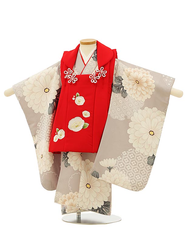 楽天市場】七五三 着物 3歳 レンタル 七五三 3歳 被布 セット 4142赤地