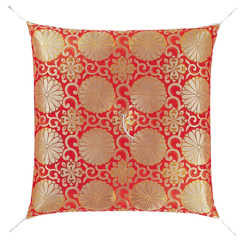 楽天市場】仏壇 座布団 御前座布団 「新金通 赤」 No.44 金襴/座布団