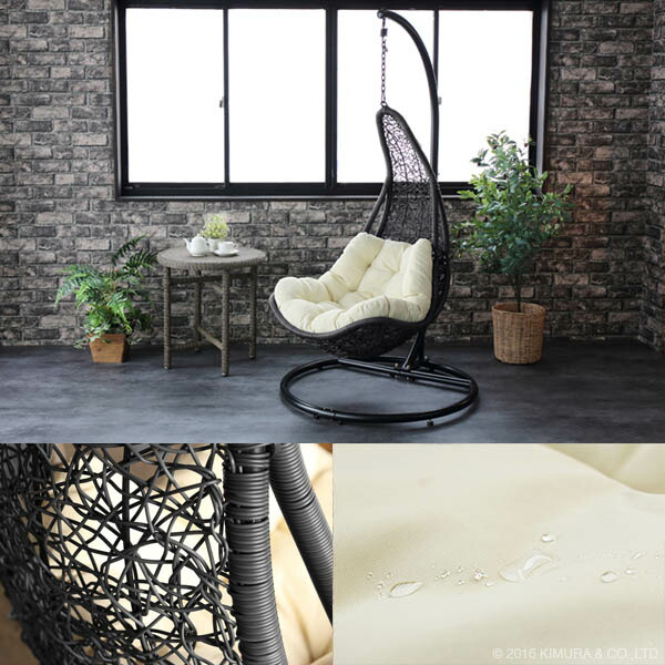 楽天市場】Breeze ハンギングチェア ティアー ブラック ベージュ