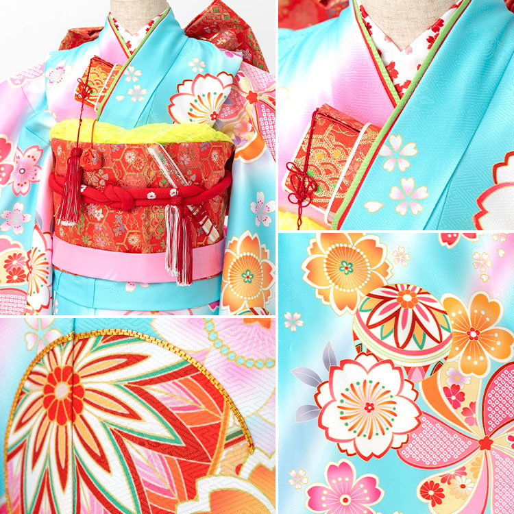 楽天市場】【レンタル】七五三 着物 7歳 四つ身セット(結び帯セット