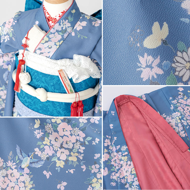 七五三 七歳着物・結び帯フルセット (34) 七五三 着物 7歳 四つ身