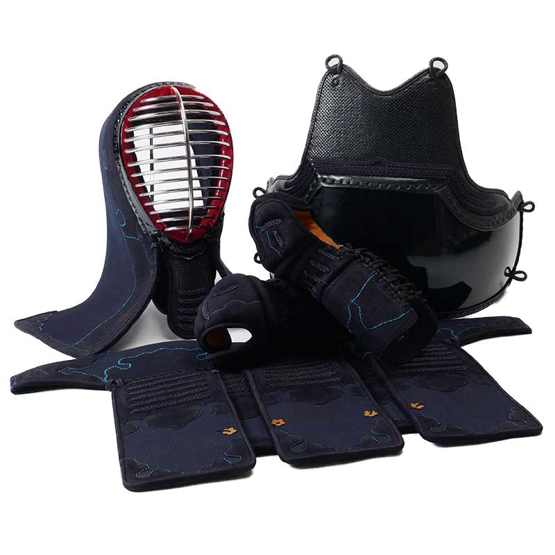 楽天市場】剣道 防具 セット 3mm刺 水色ステッチ 牛紺革仕立