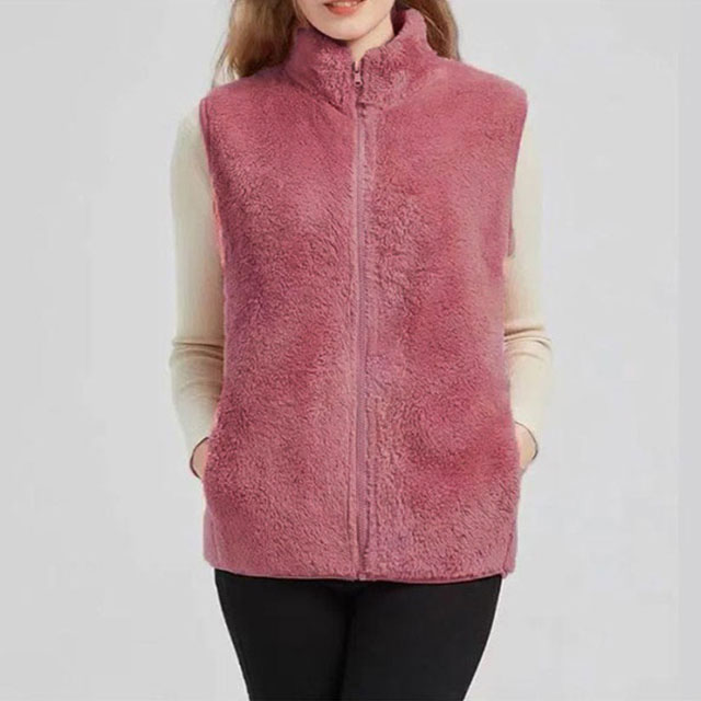 楽天市場】ノースリーブ フリース ジレ ボア ボアジャケット