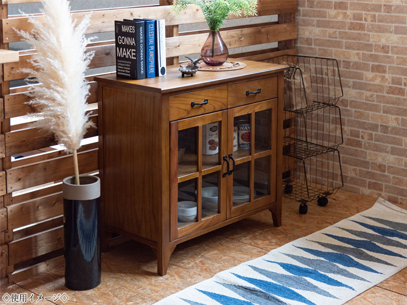 楽天市場】【送料無料】 キャビネット 収納棚 ミドルボード 飾り棚