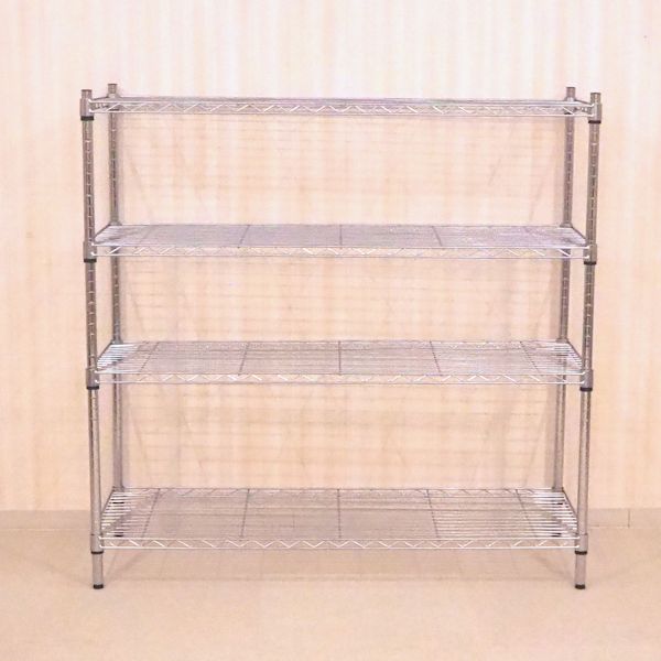 楽天市場】メタルシェルフ スチールラック ワイドキャスター付 4段 幅