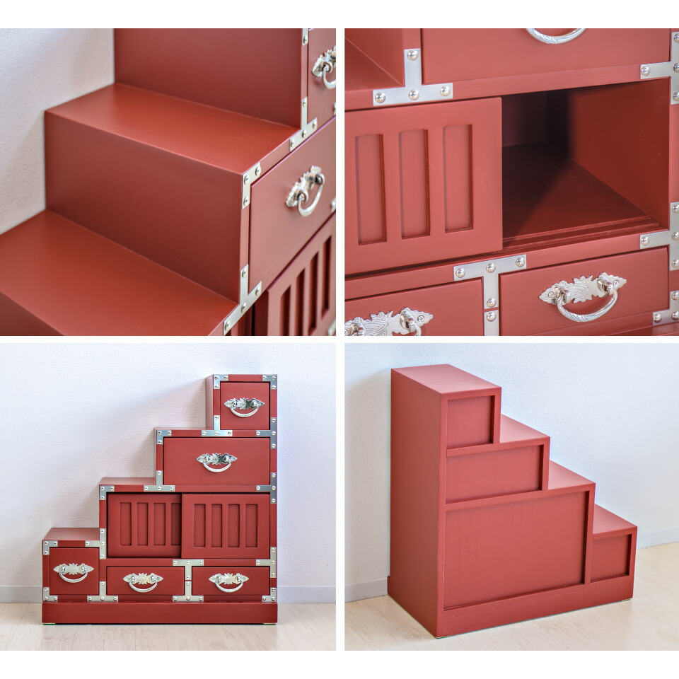 楽天市場】階段箪笥 幅67cm 幅57cm 和風家具 左下がり 昭和レトロ 和