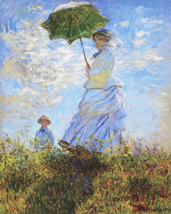 楽天市場】クロード・モネ 散歩、日傘をさす女性 ワシントン