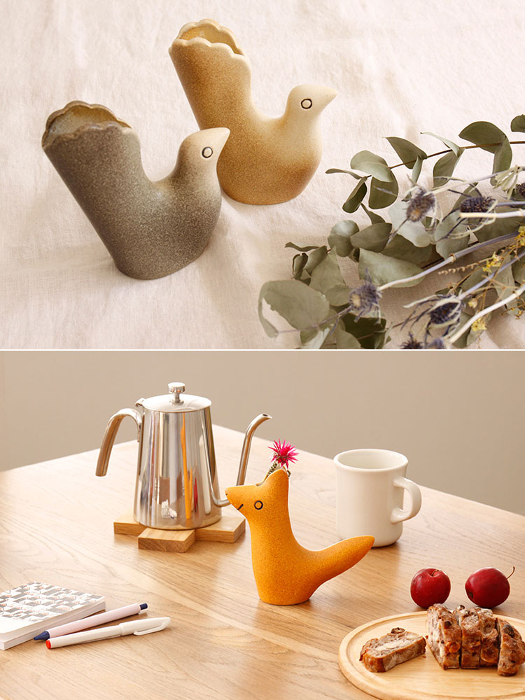 楽天市場】フラワーベースオブジェ 鹿児島睦×Keramikstudion【En Liten