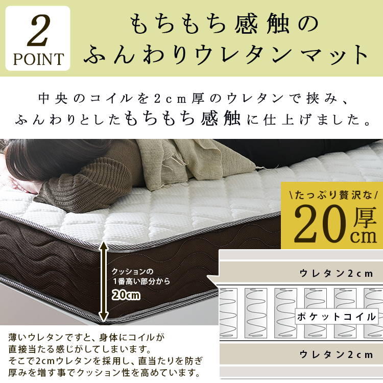 楽天市場】マットレス ダブル リバーシブル 両面仕様 SELECT ポケット