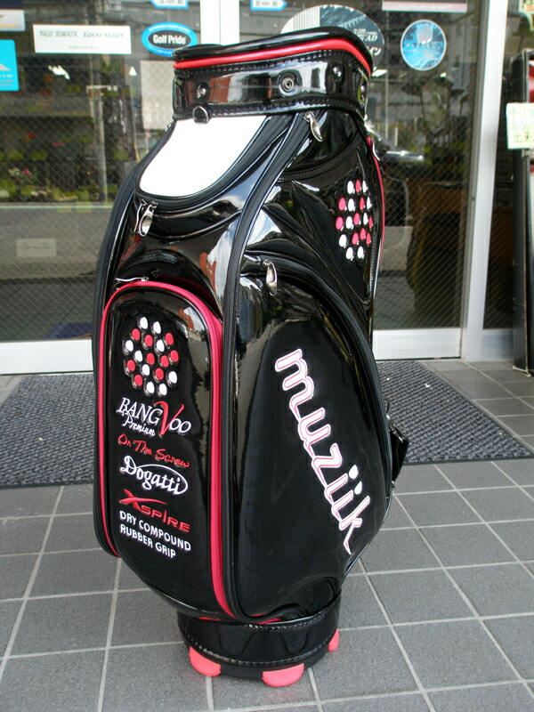 楽天市場】muziik(ムジーク) キャディバッグ 9.0型【ブラックXレッド