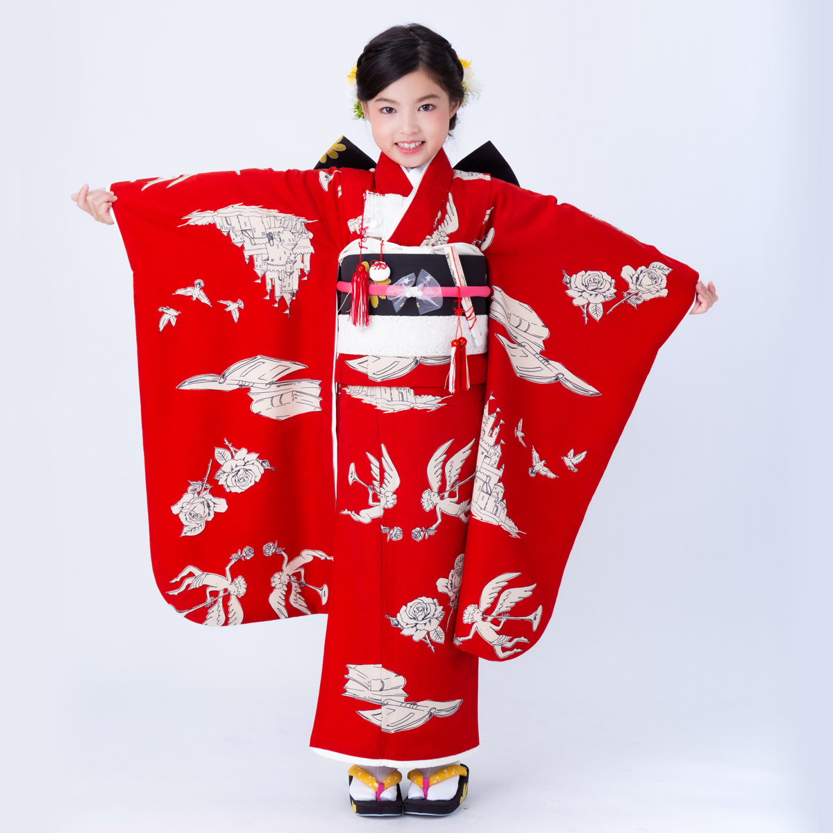 楽天市場】【レンタル】753 七五三 着物 7歳 フルセット 女の子