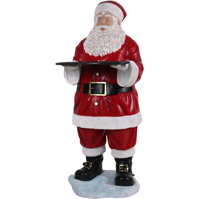 楽天市場】オブジェ トレーを持つサンタクロース インテリア イベント
