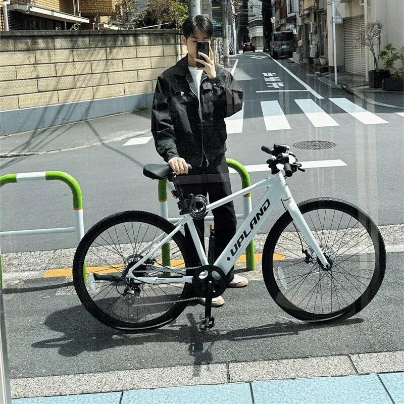 楽天市場】Upland 電動アシスト自転車 fitness 700C シマノ製8段変速機