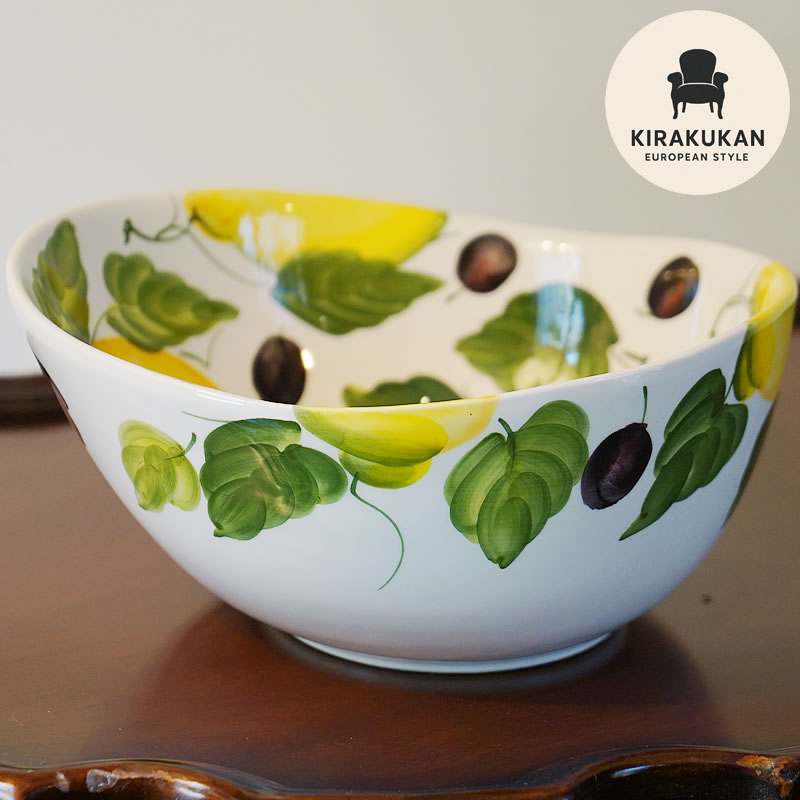 楽天市場】【スーパーセール期間限定価格】 レモン柄 深めのボウル