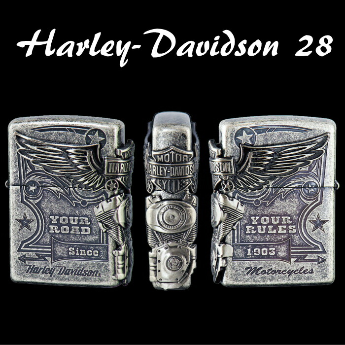 楽天市場】ZIPPO ハーレーダビッドソン HDP-28 サイドメタル シルバー