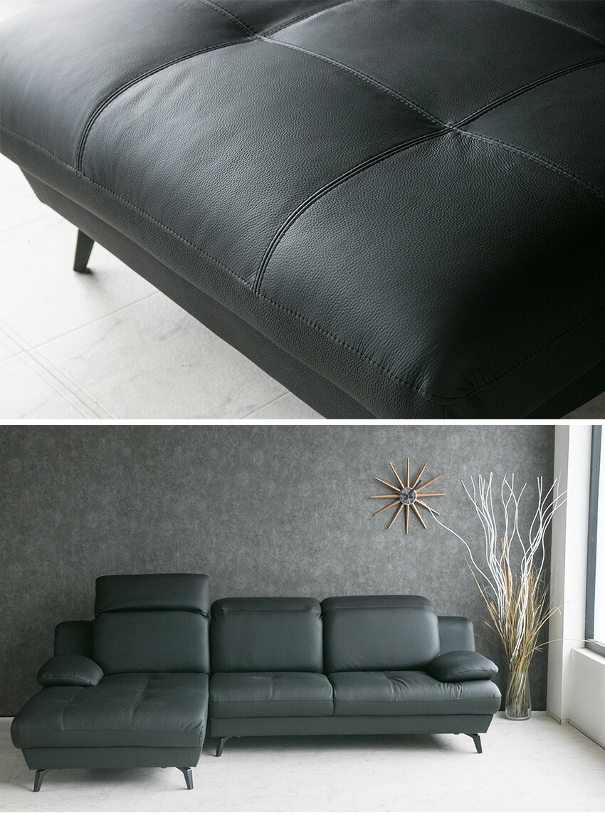 楽天市場】【送料無料】 カウチソファー 3人掛け 本革 レザー ソファ