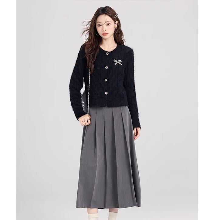 楽天市場】女性 ファッション プレッピー スタイル グレー スカート