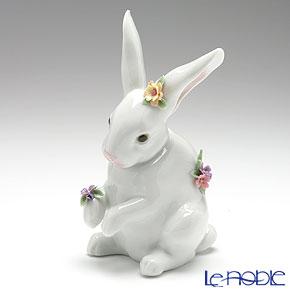 楽天市場】【P10倍・クーポン】リヤドロ 花飾りの白ウサギ4 06100