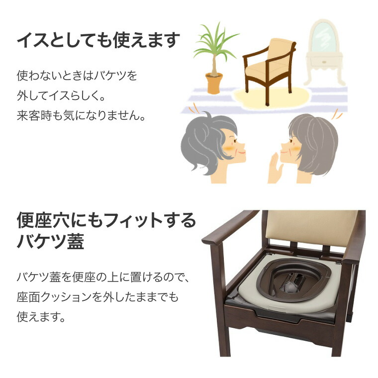 楽天市場】安寿 ポータブルトイレ トワレットチェア 533-062｜介護