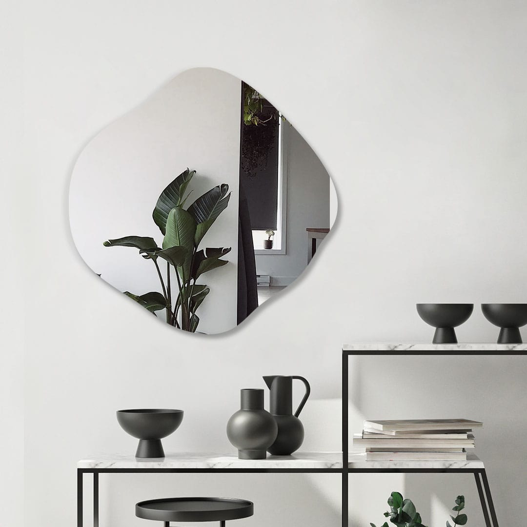 楽天市場】【クーポン】ウェーブミラー 賃貸OK 軽量 割れない / LINSL