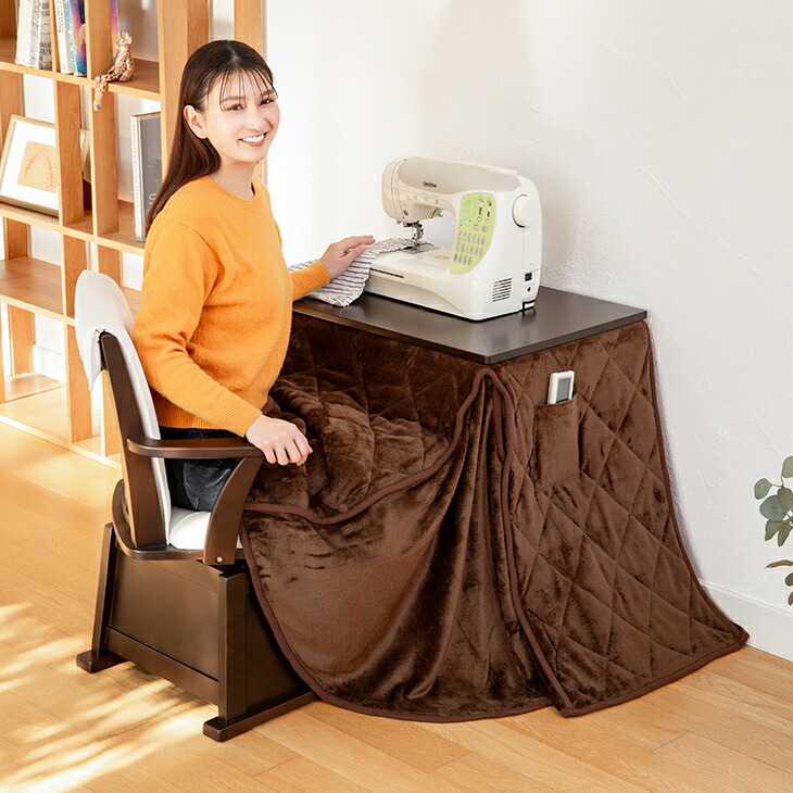 楽天市場】こたつテーブル 一人用 パーソナルこたつ＋こたつ布団＋肘