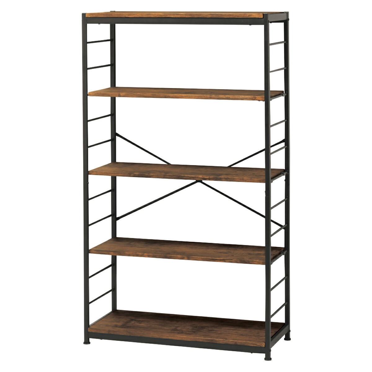 楽天市場】オープンラック5段 幅84cm ヴィンテージ調 ワイドタイプ