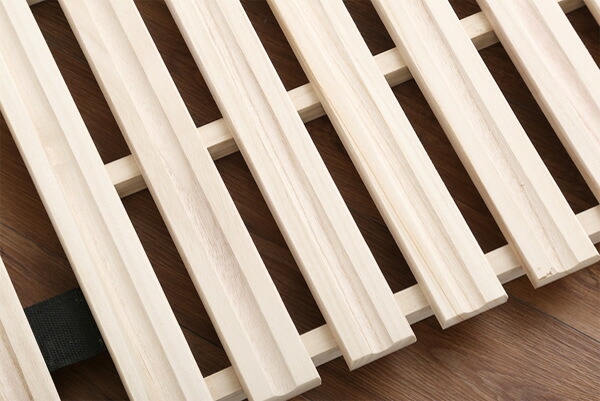 楽天市場】すのこベッド シングル 2つ折り式 桐 桐すのこ シングル