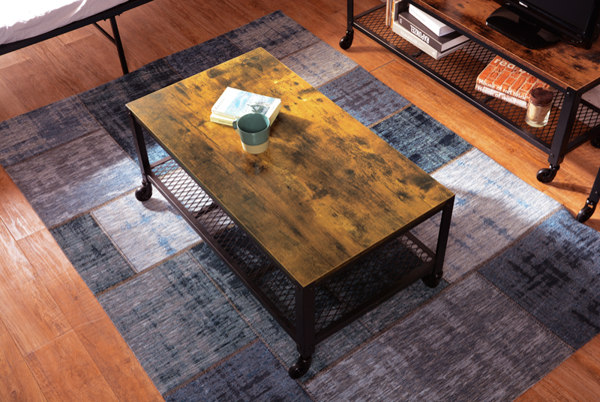 楽天市場】センターテーブル 幅75cm キャスター付き 木目調