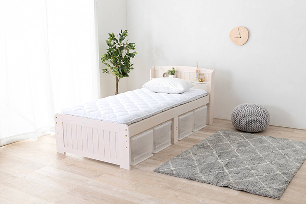 楽天市場】ベッド シングル 高さ調節 3段階 木製 すのこ （ 送料無料