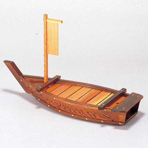 楽天市場】盛器 木製 2.5尺 焼杉大漁舟 舟形 皿 食器 刺身 お造り 舟盛