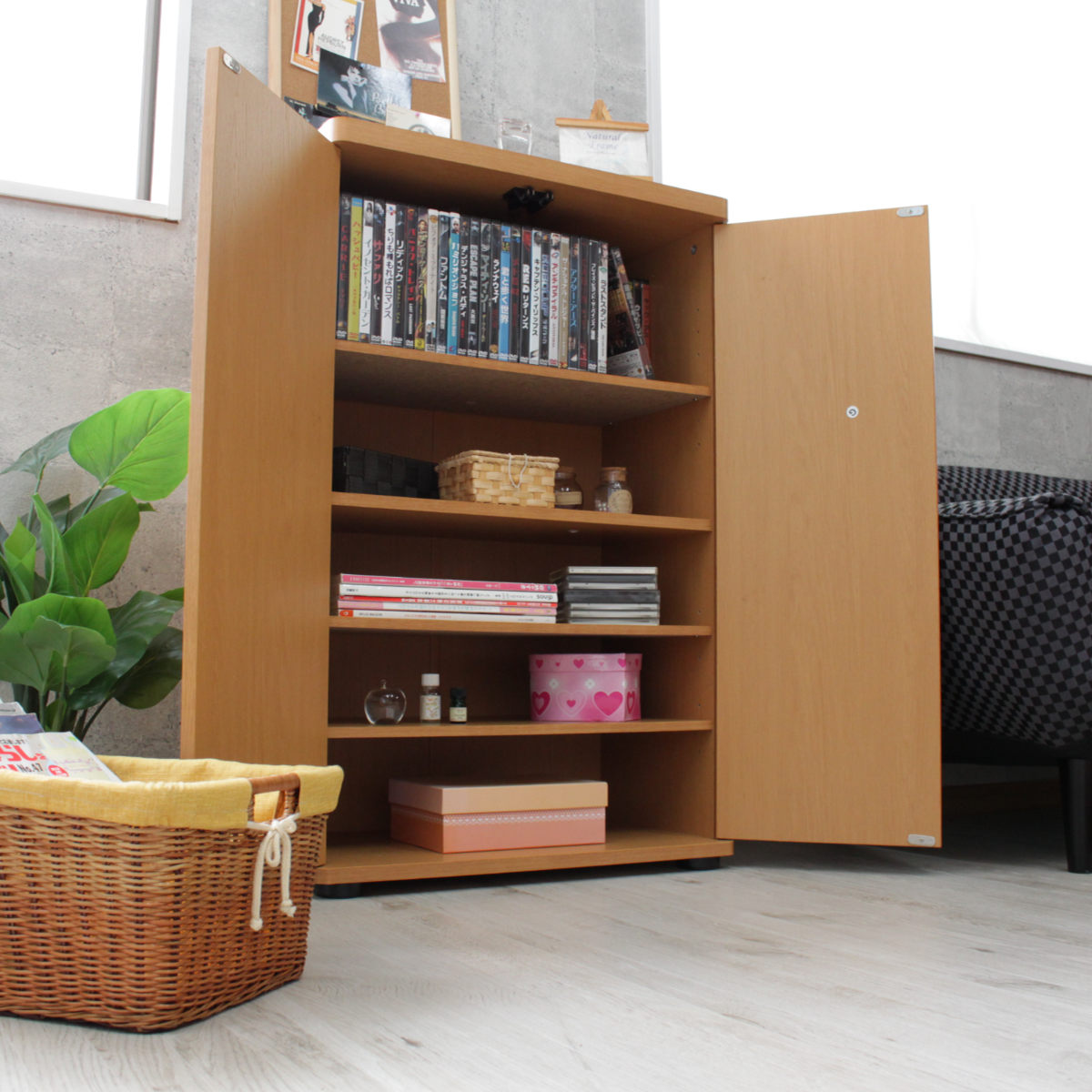 楽天市場】下駄箱 幅59.5cm 6段 可動式 木製 （ シューズボックス 収納