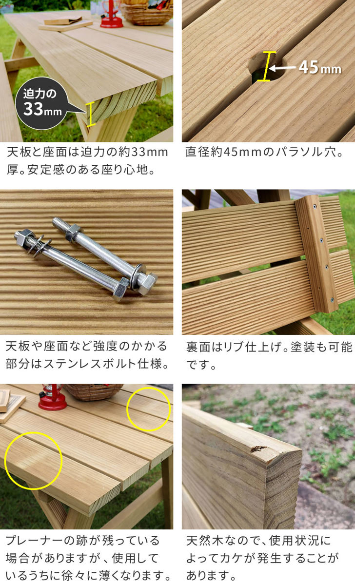 楽天市場】ガーデンテーブル 日本製ニュージーランドパインピクニック