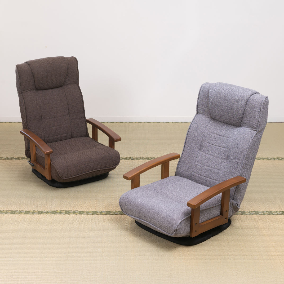 楽天市場】座椅子 回転式 座面高23cm 14段階リクライニング ハイバック