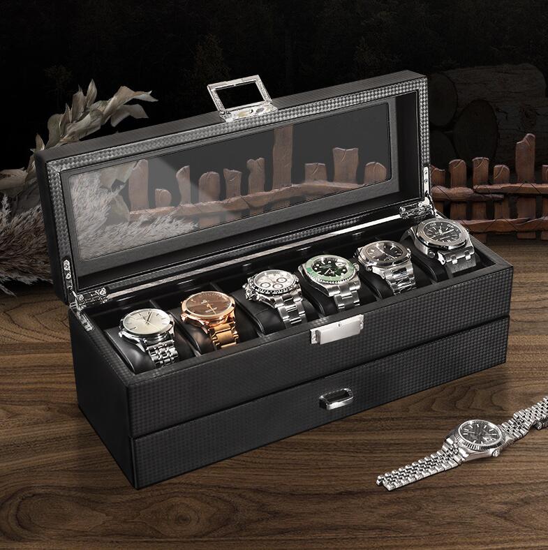 楽天市場】時計ケース 高級 収納 ボックス 腕時計ケース 6本用