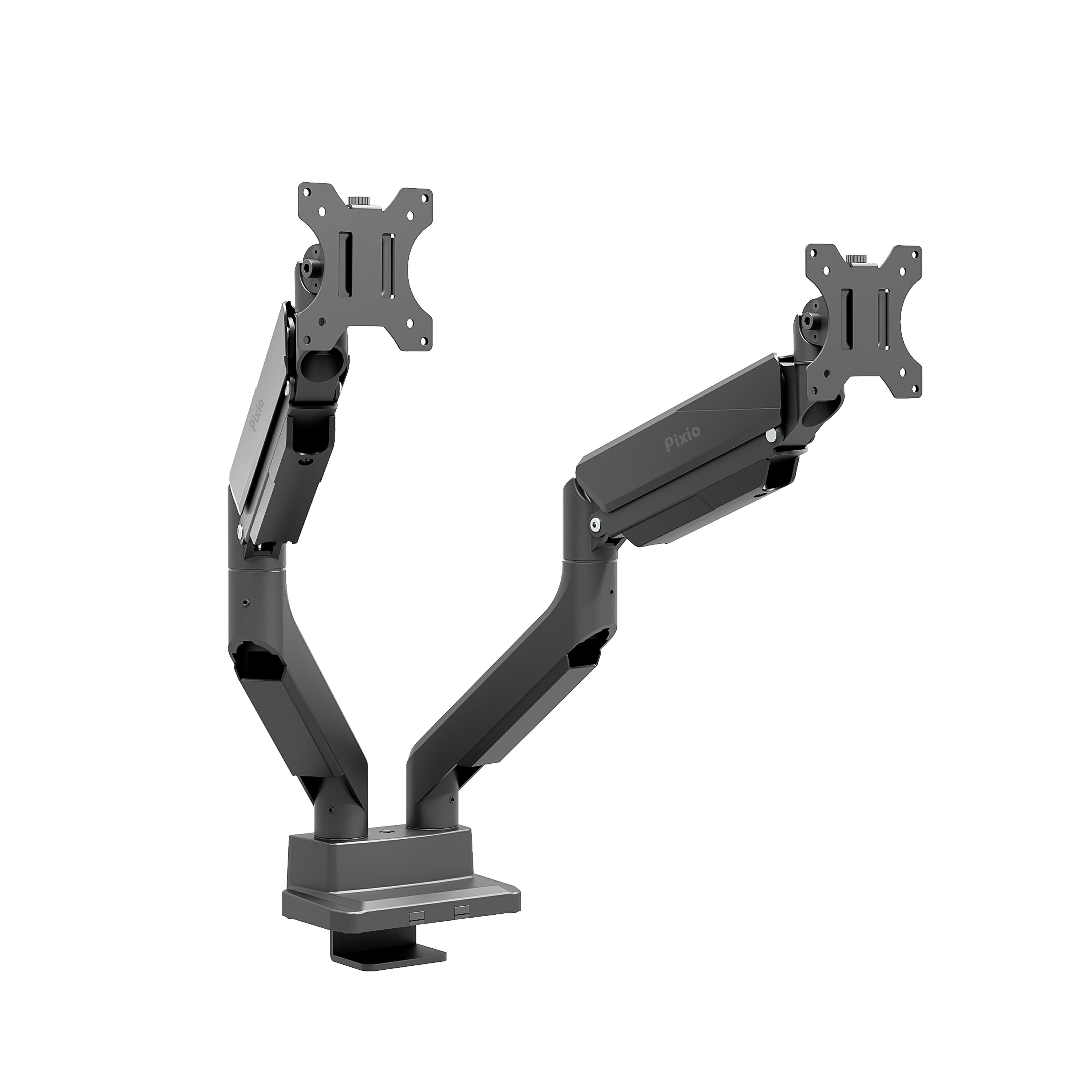 楽天市場】モニターアーム デュアル ホワイト 17〜35インチ対応 ガス