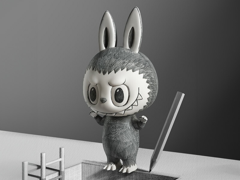 楽天市場】【今だけポイント5倍！公式POP MART】MEGA LABUBU 400