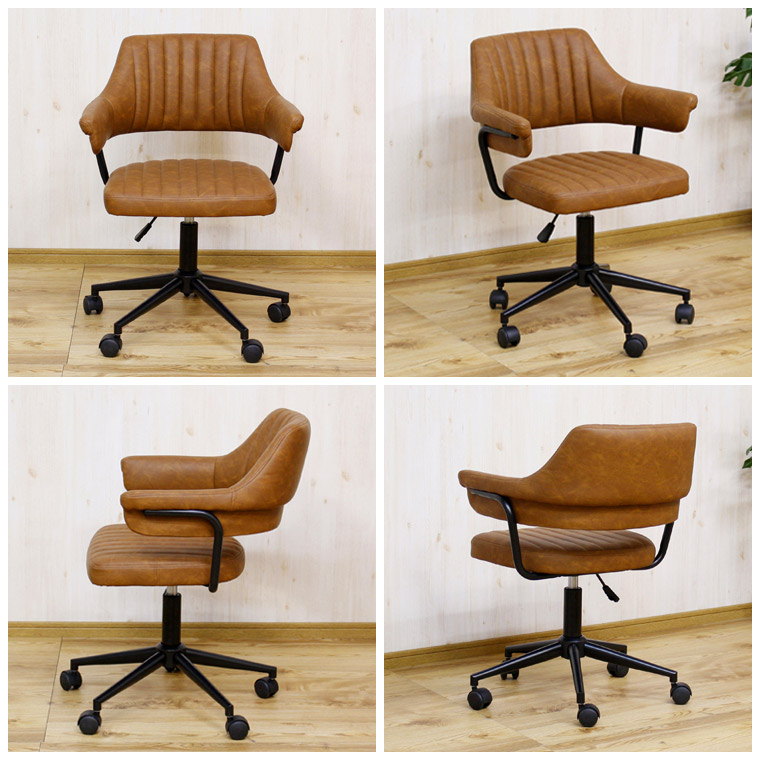 楽天市場】チェア オフィスチェア ラウンドチェア 回転式 チェアー