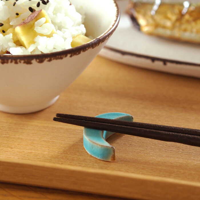 楽天市場】飯高幸作 箸置き 三日月型 トルコブルー / kousha ceramic