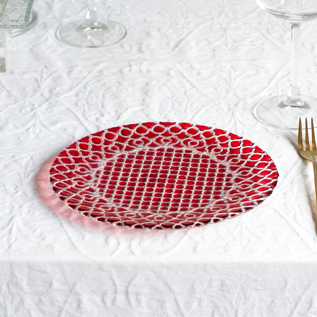 楽天市場】ハナ Hana プレート21cm＆28cm 2色（レッド・ブルー