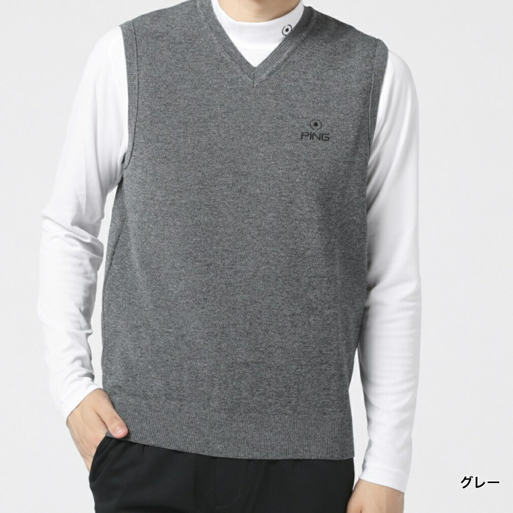 楽天市場】ピン ゴルフウェア ベスト 秋 冬 23FW ニットベスト