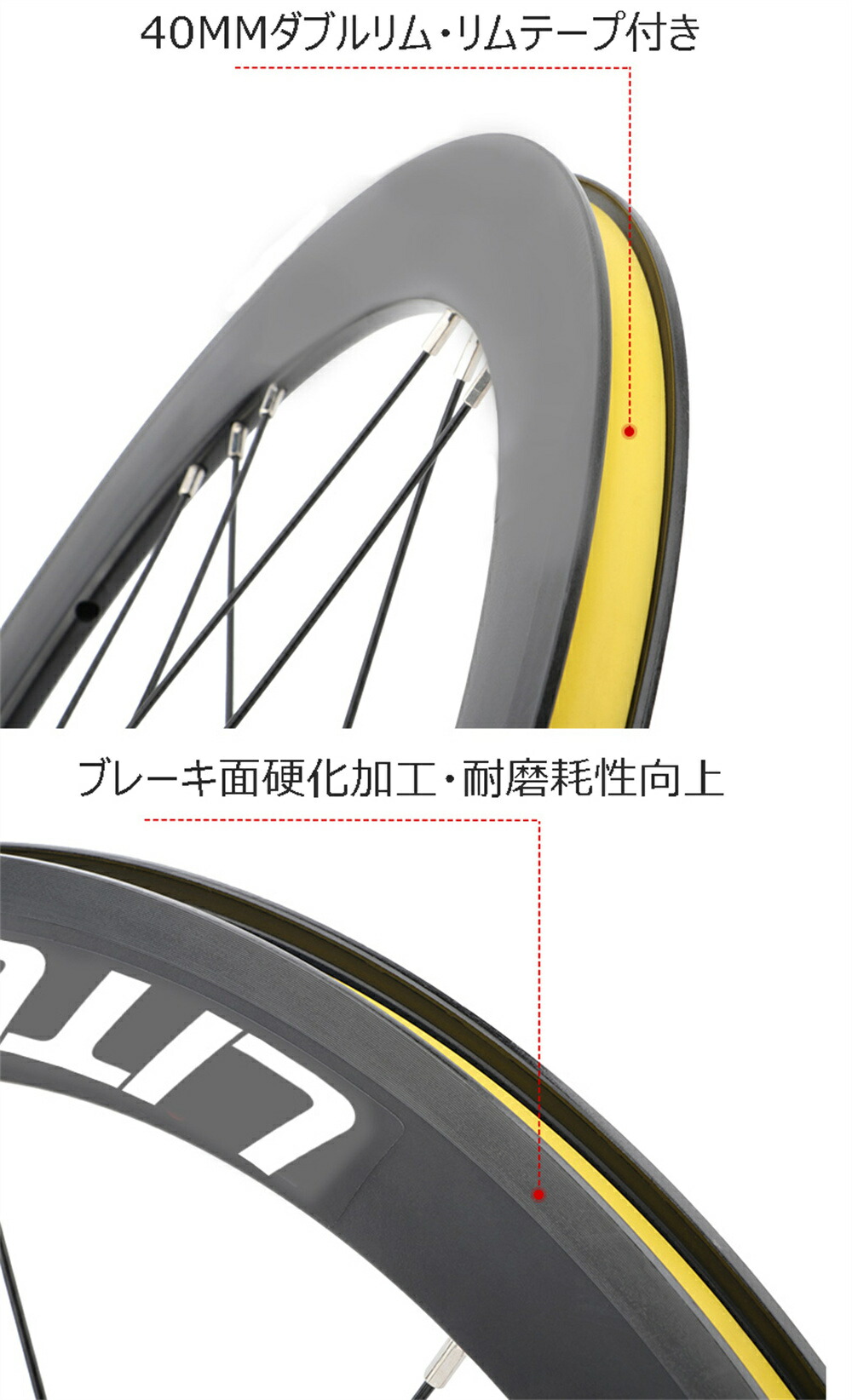 楽天市場】LP Litepro 406/451 完組ホイールセット 40mmディープリム