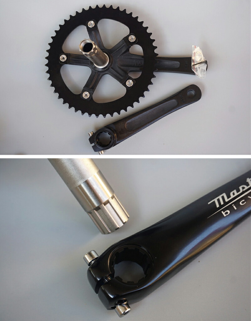 楽天市場】ピスト用 クランク BCD130/48T 165mm/170mm チェーン