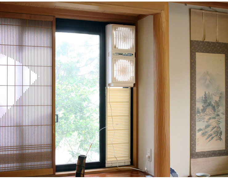 楽天市場】窓用 ツインファン 紐引きタイプ 窓 ツインファン 同時給排