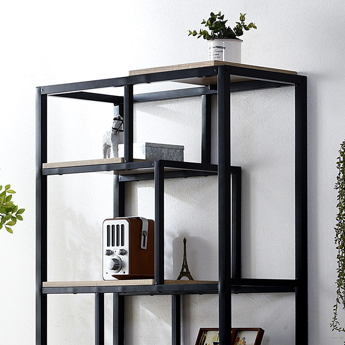 楽天市場】デザイン ブックシェルフ 幅75cm オープンラック 本棚