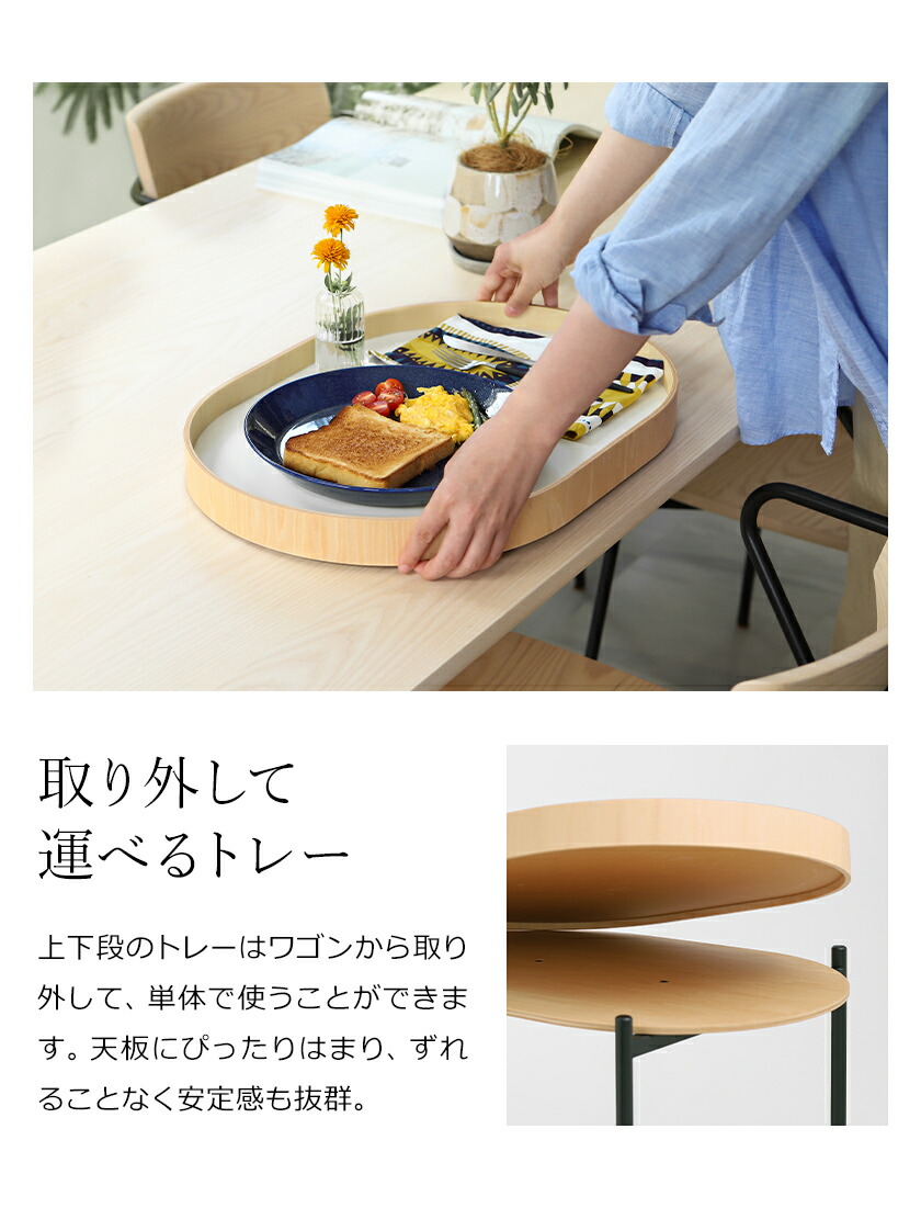 楽天市場】【選べる特典付き】キッチンワゴン 2段 キャスター付き 天板