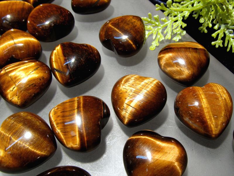 楽天市場】○1個売り【タイガーアイ ハート タンブル】幅約20mm