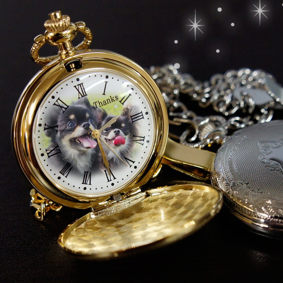 楽天市場】懐中時計 写真文字盤 オーダーメイド オリジナル時計 | 母の